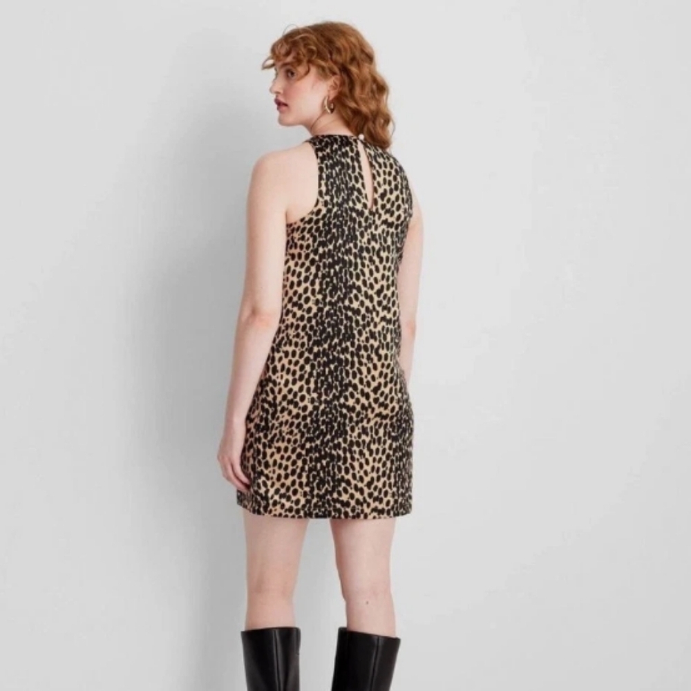 NWT Future Collective Satin Mini Shift Dress - Picture 2 of 6